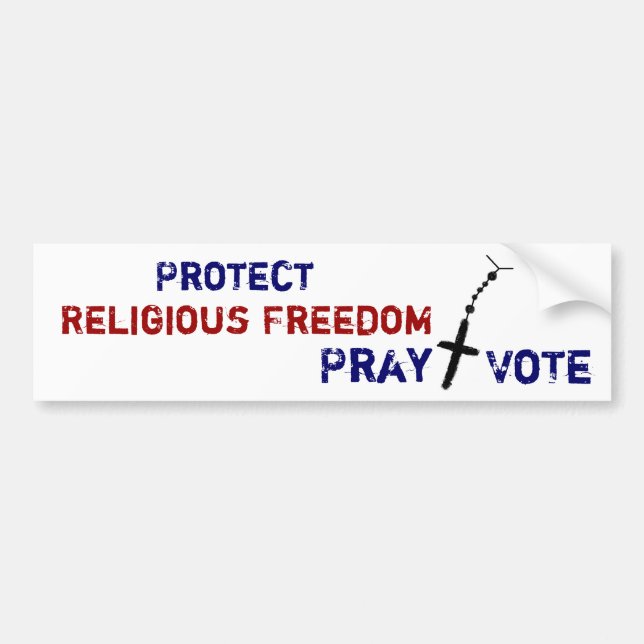 Autocollant De Voiture Protégez la liberté religieuse prient+Adhésif pour (Devant)