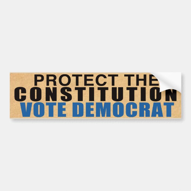 Autocollant De Voiture Protégez notre constitution - vote Démocrate (Devant)