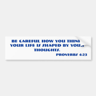 Autocollant De Voiture PROVERBES 4:23 verset de la Bible.