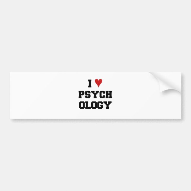 AUTOCOLLANT DE VOITURE PSYCHOLOGIE DU ♥ I (Devant)