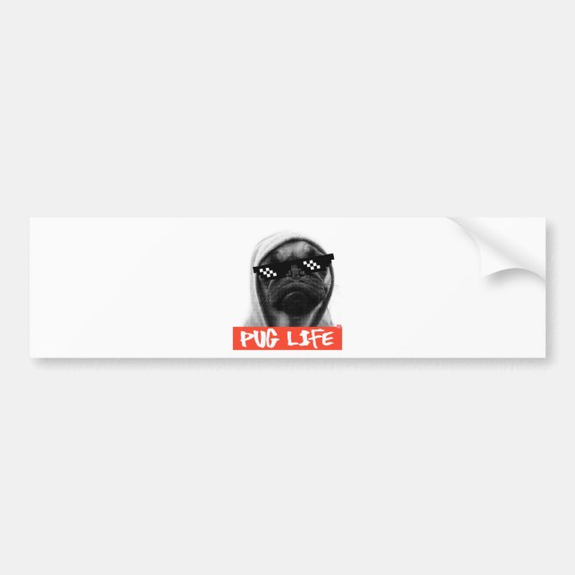 Autocollant De Voiture Pug Life (Devant)