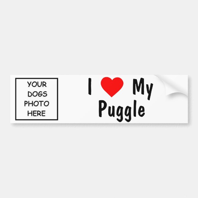 Autocollant De Voiture Puggle (Devant)