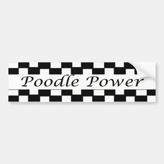 Autocollant De Voiture Puissance de caniche (Devant)