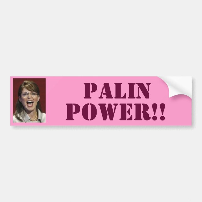 Autocollant De Voiture Puissance de Palin ! ! - Adhésif pour pare-chocs (Devant)