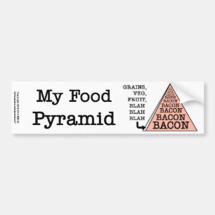 Autocollant De Voiture Pyramide alimentaire de Bacon