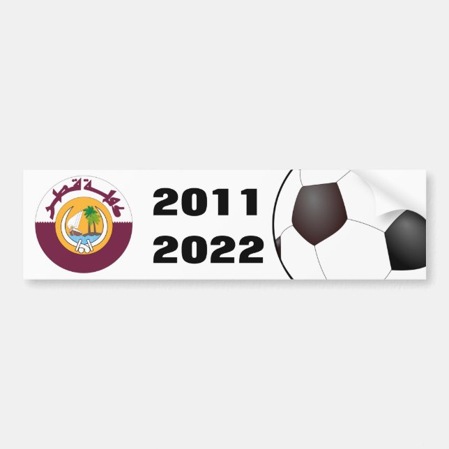 Autocollant De Voiture Qatar 2011 & 2022 Soccer (Devant)