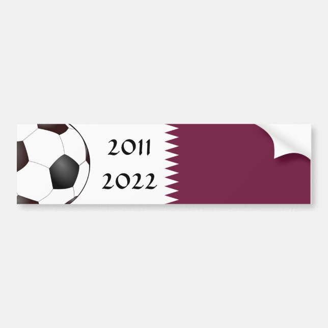 Autocollant De Voiture Qatar 2011 & 2022 Soccer (Devant)
