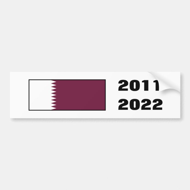 Autocollant De Voiture Qatar 2011 et 2022 (Devant)