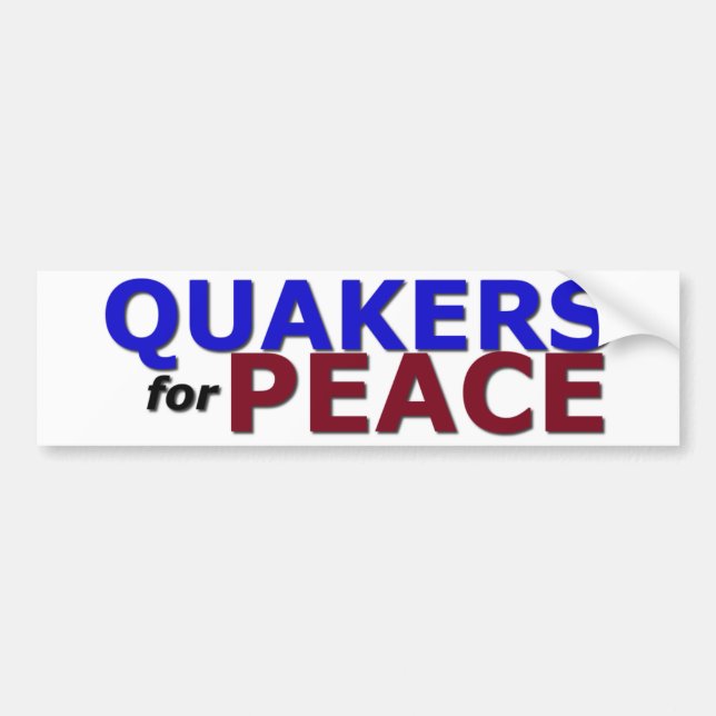 Autocollant De Voiture Quakers pour la paix (Devant)