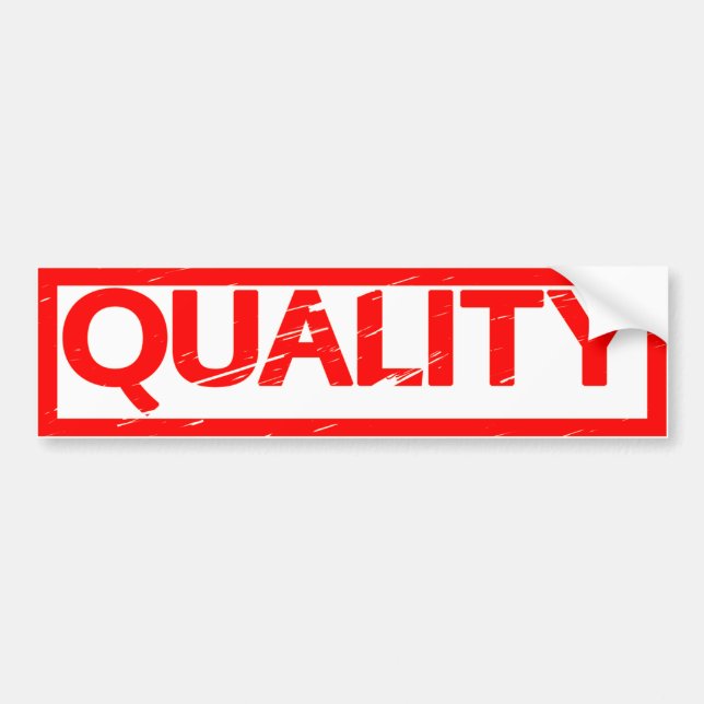 Autocollant De Voiture Quality Stamp (Devant)