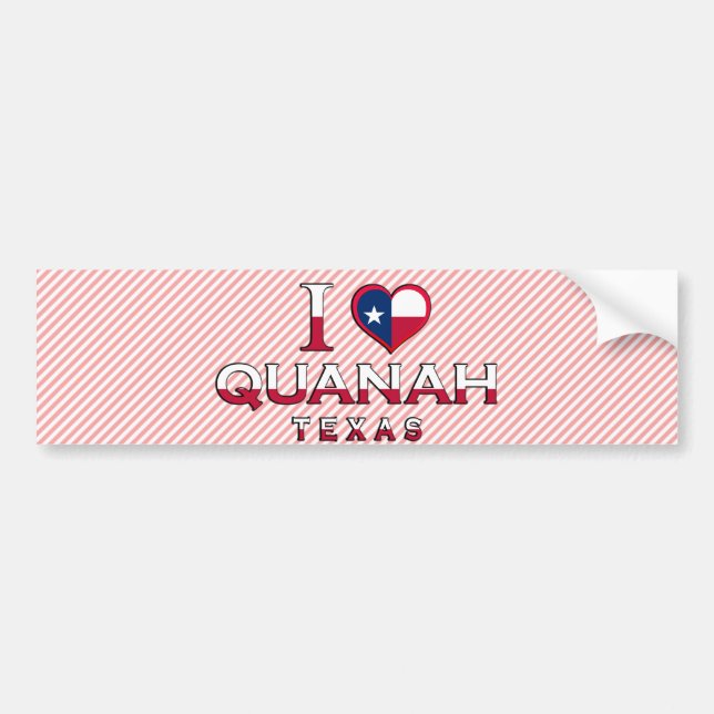 Autocollant De Voiture Quanah, le Texas (Devant)