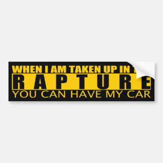 Autocollant De Voiture Quand je suis prise dans le Rapture...