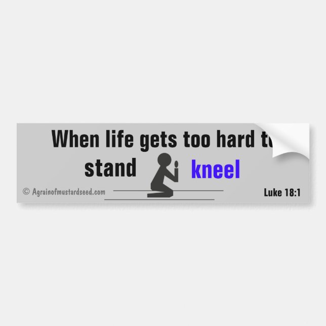 Autocollant De Voiture Quand la vie devient trop dure (Devant)