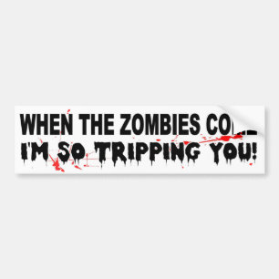 Autocollant De Voiture Quand les zombis viennent je me déclenche ainsi