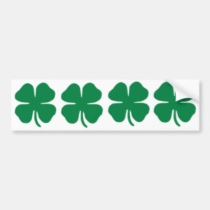 Autocollant De Voiture QUATRE Shamrocks irlandais
