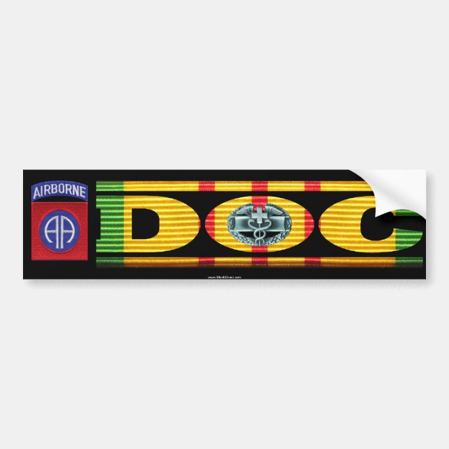 Autocollant De Voiture quatre-vingt-deuxième Division aéroportée. Doc. (Devant)