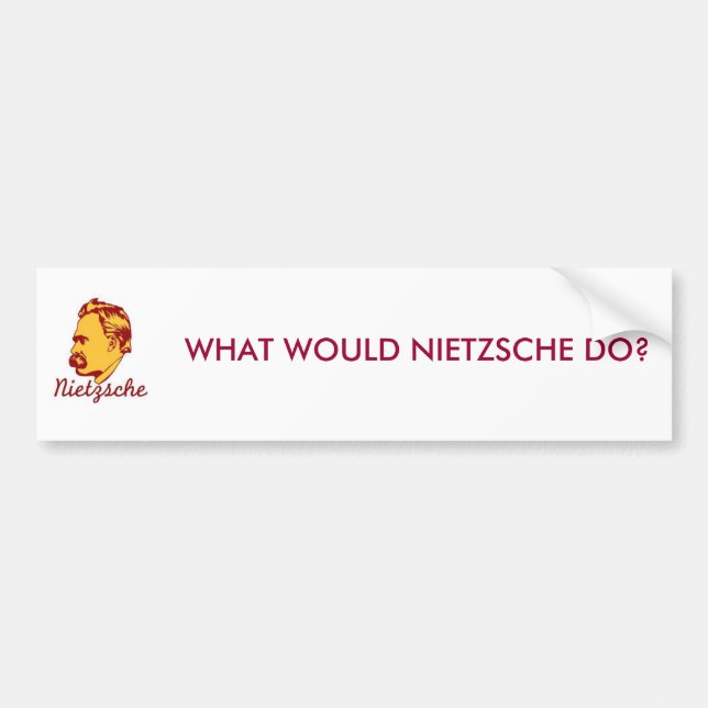 Autocollant De Voiture Que Nietzsche ferait-il ? Adhésif pour pare-chocs (Devant)