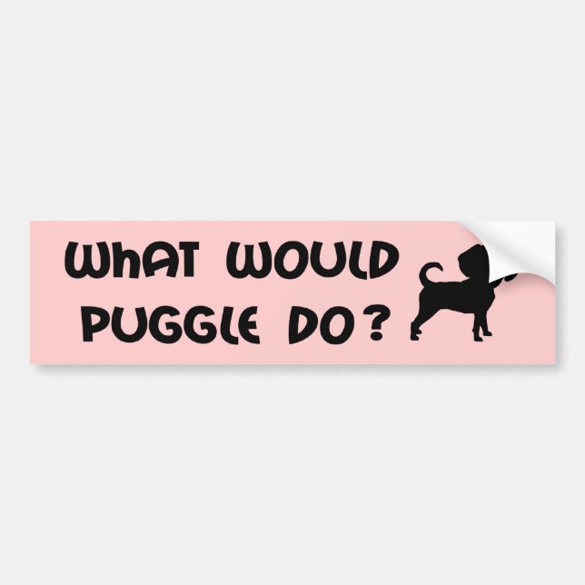 Autocollant De Voiture Que Puggle ferait-il ? (Devant)