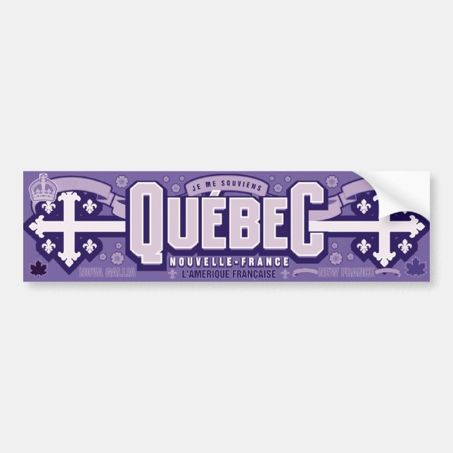 Autocollant De Voiture Québec. La Nouvelle-France (Devant)