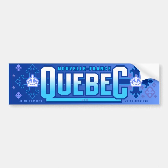 Autocollant De Voiture Québec. La Nouvelle-France (Devant)