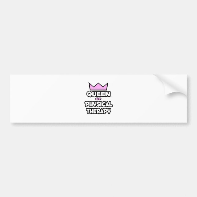 Autocollant De Voiture Queen of Physical Therapy (Devant)