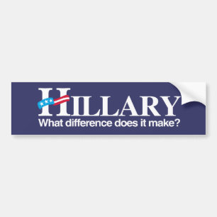 Autocollant De Voiture Quelle différence il fait - Anti-Hillary - le
