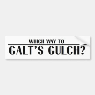 Autocollant De Voiture Quelle manière à Gulch de Galt ?