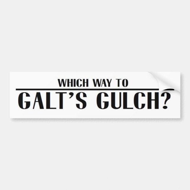 Autocollant De Voiture Quelle manière à Gulch de Galt ? (Devant)