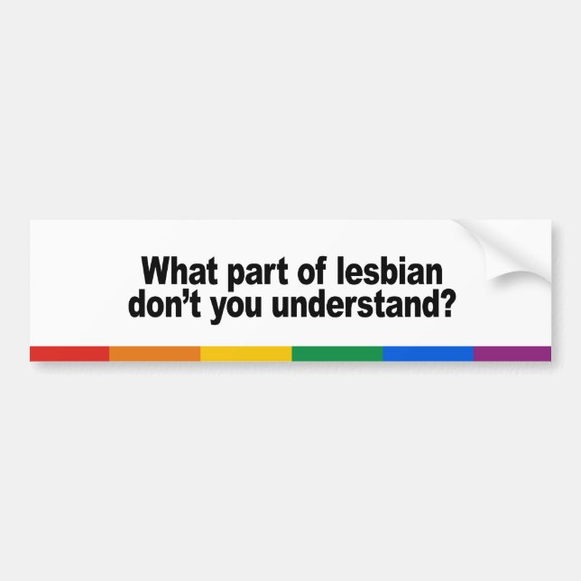 Autocollant De Voiture Quelle partie de lesbienne (Devant)