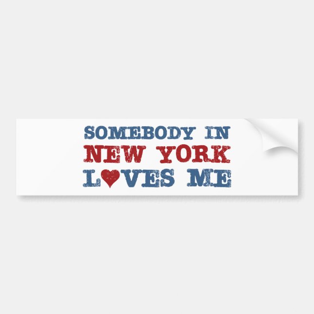 Autocollant De Voiture Quelqu'un à New York m'aime (Devant)