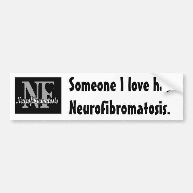 Autocollant De Voiture Quelqu'un amour d'I a la neurofibromatose (Devant)