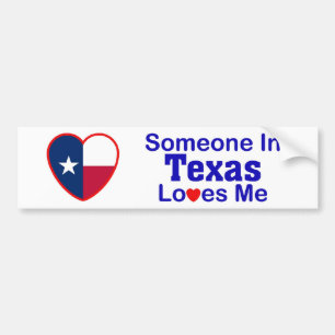 Autocollant De Voiture Quelqu'un dans le Texas m'aime