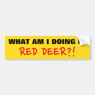 Autocollant De Voiture "QU'EST-CE QUE JE FAIS DANS LE CERF ROUGE ?!"Auto-