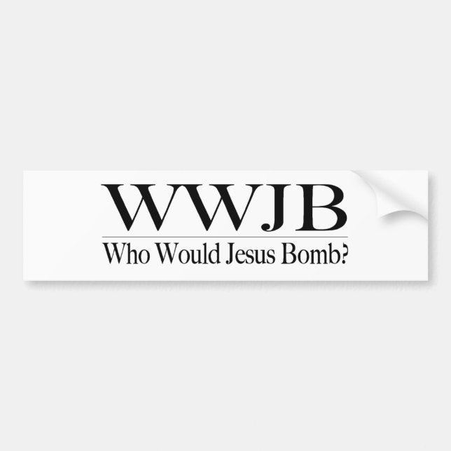 Autocollant De Voiture Qui bombe de Jésus (Wwjb) (Devant)