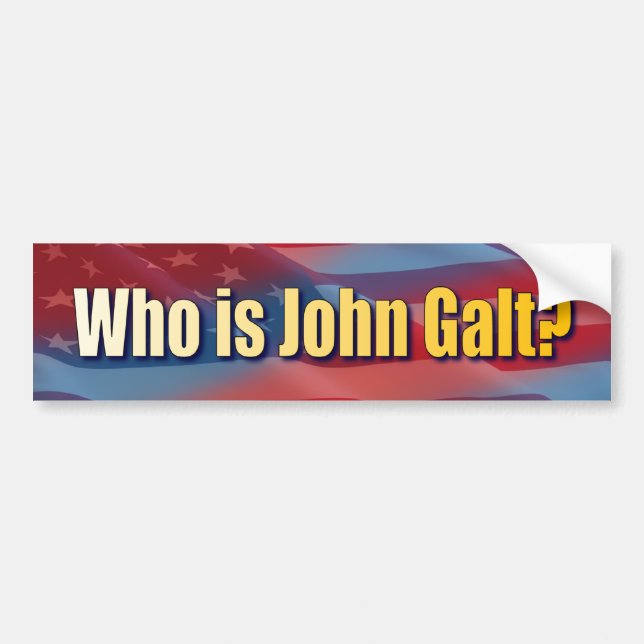 Autocollant De Voiture Qui est John Galt ? (Devant)