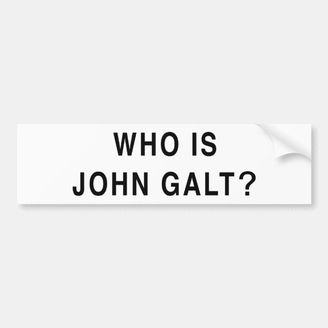 Autocollant De Voiture Qui est John Galt ? (Devant)