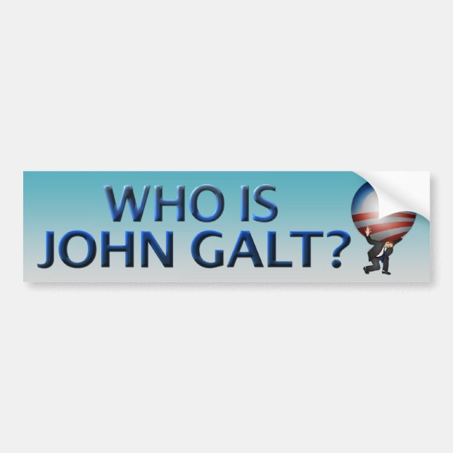 Autocollant De Voiture Qui est John Galt ? Adhésif pour pare-chocs (Devant)