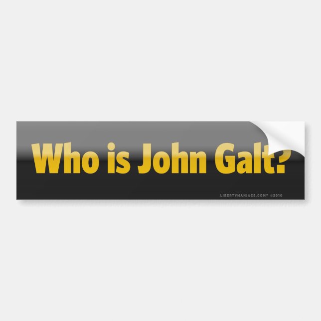 Autocollant De Voiture Qui est John Galt ? Adhésif pour pare-chocs (Devant)