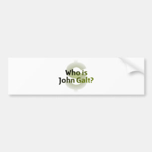 Autocollant De Voiture Qui est John Galt ? Symbole d'argent