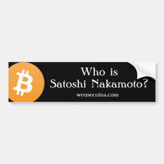Autocollant De Voiture Qui est Satoshi Nakamoto ? Adhésif pour pare-chocs