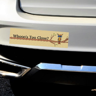Autocollant De Voiture Qui est trop proche Fancy Owl Branch