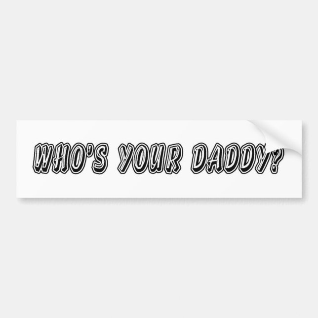 Autocollant De Voiture Qui est votre papa ? (Devant)