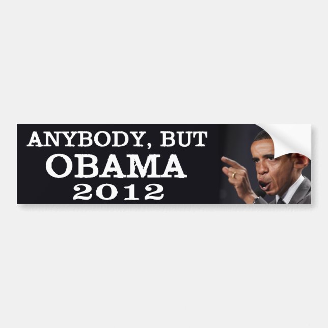 Autocollant De Voiture Quiconque, mais Obama 2012 (Devant)