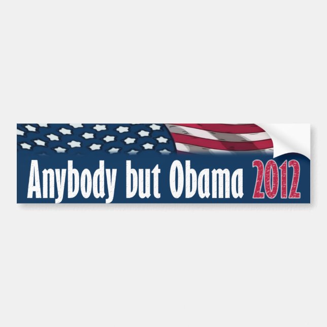 Autocollant De Voiture Quiconque mais Obama 2012 (Devant)