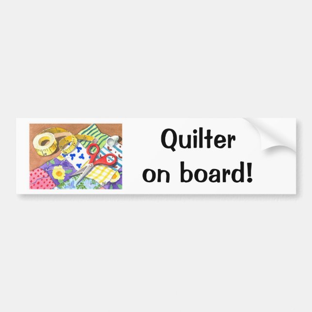 Autocollant De Voiture Quilter à bord ! (Devant)