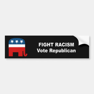 Autocollant De Voiture Racisme de combat - républicain de vote