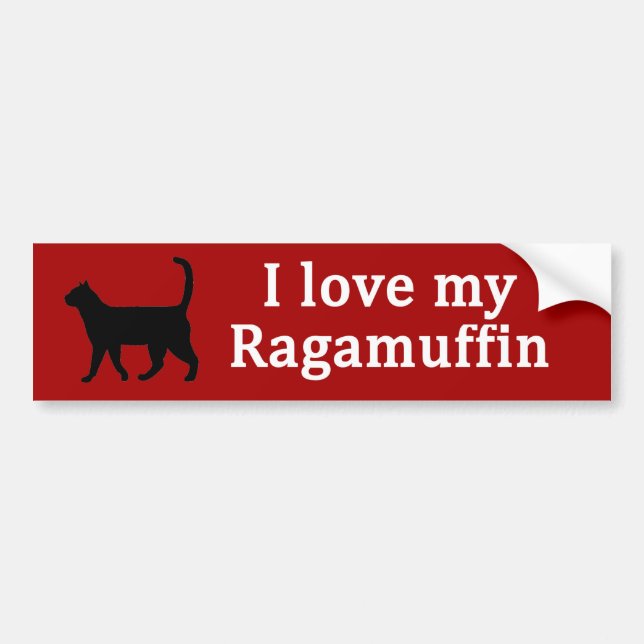 Autocollant De Voiture Ragamuffin Love (Devant)