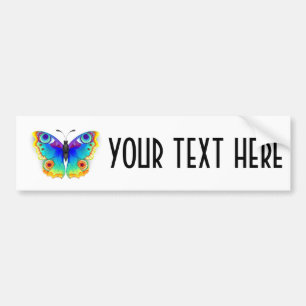 Autocollant De Voiture Rainbow Butterfly Peacock Eye