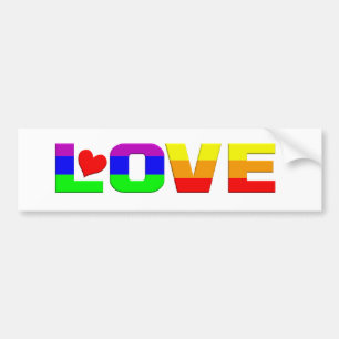 Autocollant De Voiture Rainbow Love