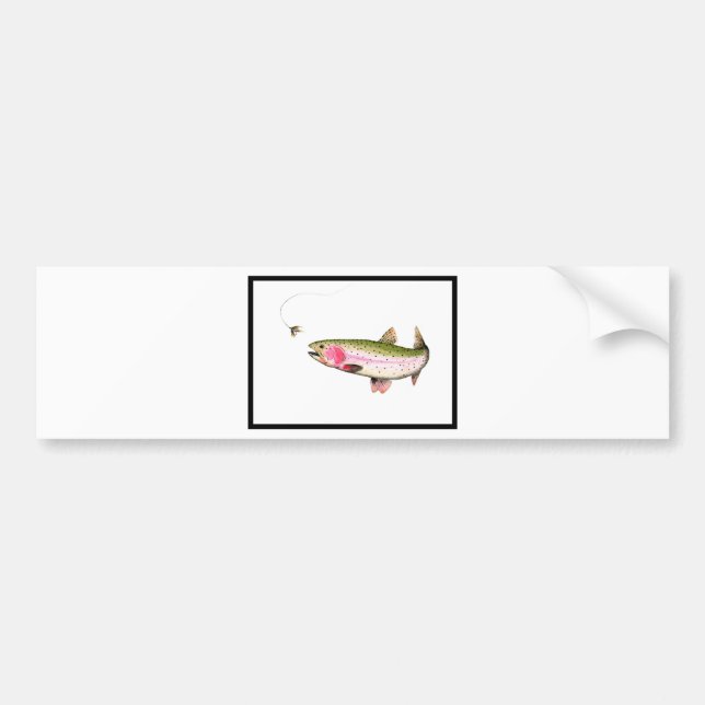 Autocollant De Voiture Rainbow Trout Fly (Devant)